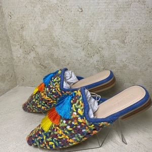 Rag & Co Colorful Woven Flat Mules - Various Sizes NWT